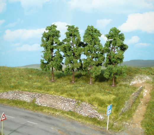 Heki 1976 4 Laubbäume 11 cm (Spur H0)