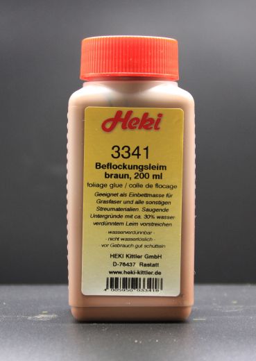 Heki 3341 Beflockungsleim braun, 200 ml