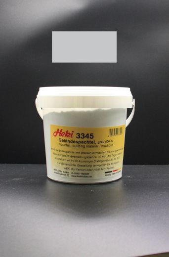 Heki 3345 Geländespachtel grau, 500 g (Spur H0)