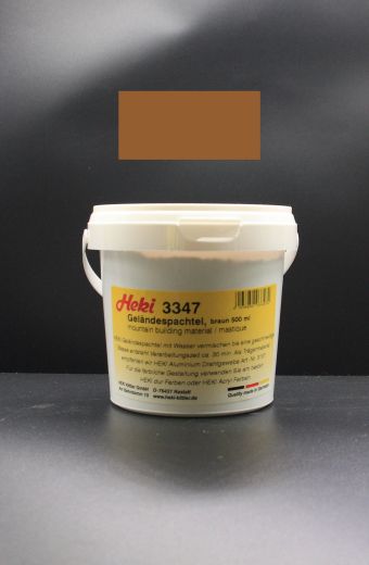 Heki 3347 Geländespachtel braun, 500 g (Spur H0)