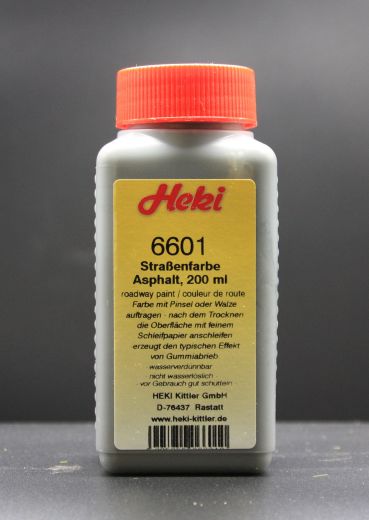 Heki 6601 Straßenfarbe Asphalt, 200 ml (Spur H0)