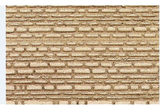 Heki 70142 Sandsteinläufermauer N/Z, 28x (Spur H0)