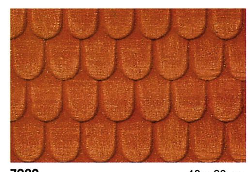 Heki 72322 Dachziegel 0/1/H0, 40x20 cm, (Spur H0)
