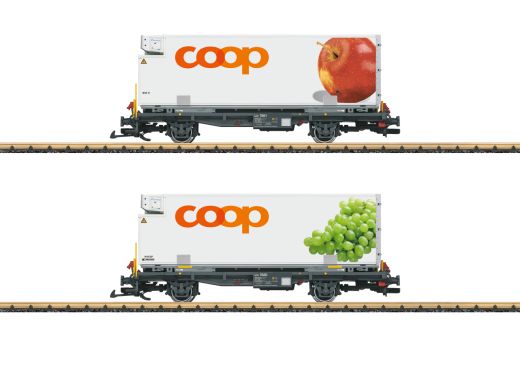 LGB L45887 Containerwagen Set COOP RhB (Spur G)