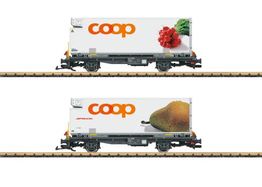 LGB L45889 Containerwagen Set COOP RhB (Spur G)