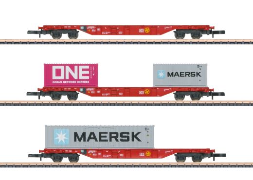 Märklin 82640 Container-Tragwagenset Sgns 6 (Spur Z Miniclub)