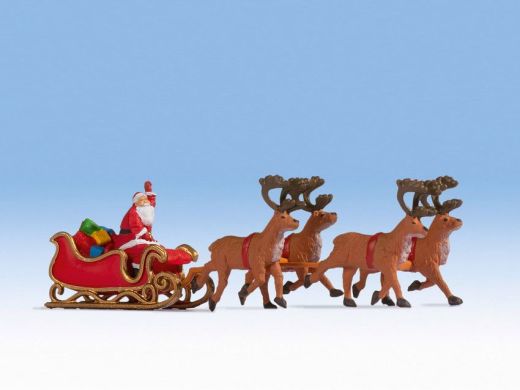 NOCH 15924 Weihnachtsmann mit Schlitten (Spur H0)