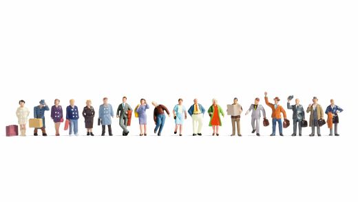 NOCH 16106 XL-Set Reisende 18 Figuren (Spur H0)