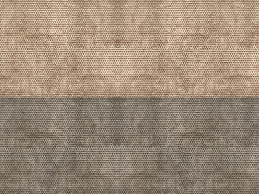 NOCH 56971 3D-Kartonplatte Biberschwanz (Spur H0)