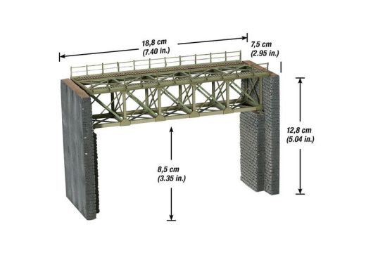 NOCH 67010 Stahlbrücke, 18,8 cm lang (Spur H0)