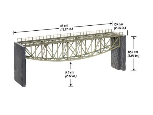 NOCH 67027 Fischbauchbrücke, 36 cm lang (Spur H0)