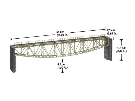 NOCH 67028 Fischbauchbrücke, 54 cm lang (Spur H0)