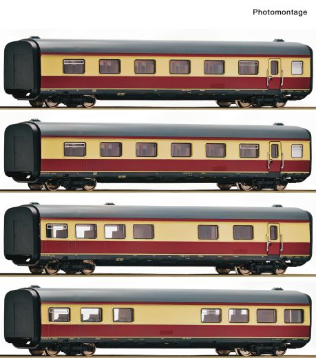 Roco 6200003 4er Set Erganzungswag. DC (Spur H0)