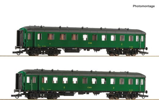 Roco 6200037 2er Set Schnellzugwag. CSD #2 (Spur H0)