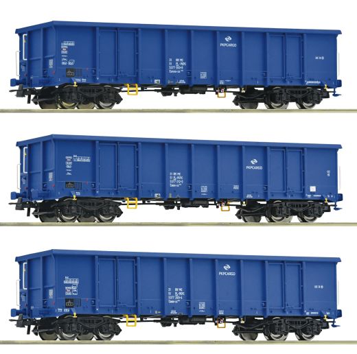 Roco 6600100 3er Set off.Guterwag. Eanos P (Spur H0)