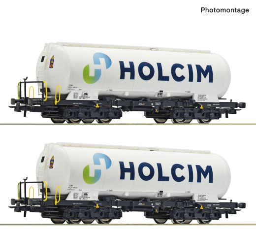 Roco 6600233 2er Set Silowagen Uacs Holcim (Spur H0)