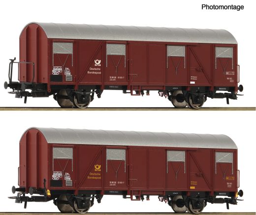 Roco 6600248 2er Set gedeckte Guterwagen P (Spur H0)