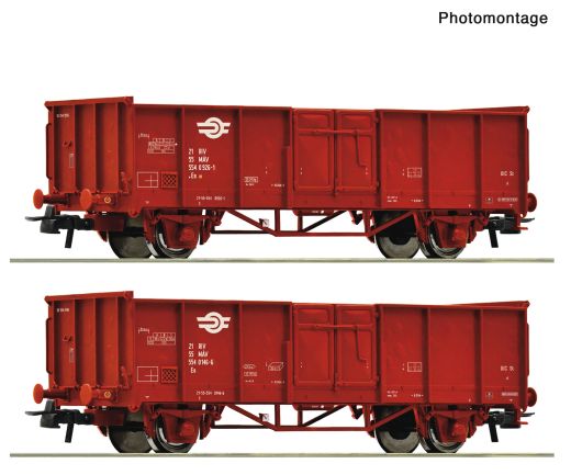Roco 6600301 2er Set offene Guterwagen MAV (Spur H0)