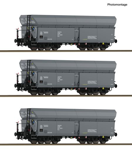 Roco 6600324 3er Set Selbstentladewagen Wa (Spur H0)
