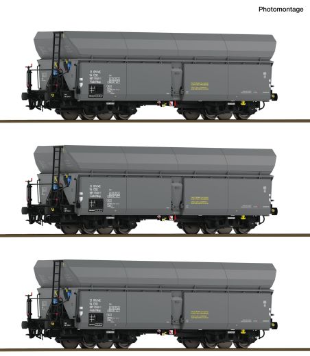 Roco 6600325 3er Set Selbstentladewagen Wa (Spur H0)