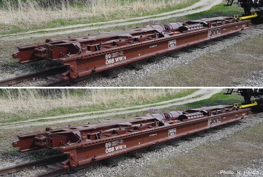 Roco 6640005 2er Set Rollwagen OBB 9,5 Met (Spur H0)