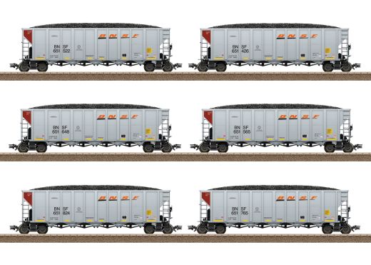 TRIX T24911 US Hopper Car-Set BNSF (Spur H0)