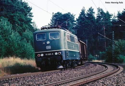 PIKO 21705 E-Lok/Sound BR 151 grün DB IV + PluX22 (Spur H0)