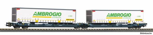 PIKO 24635 T3000e Wascosa mit 2 Trailer Ambrogio VI (Spur H0)