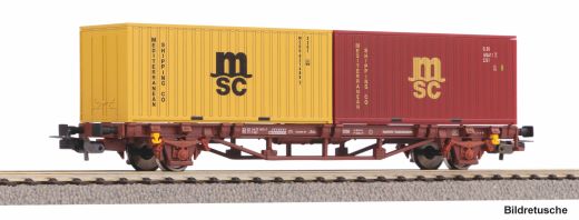 PIKO 27750 Containertragwg. 2x 20 MSC Container (Spur H0)