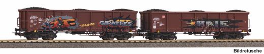 PIKO 28338 2er Set Eaos DB AG Graffiti VI Ladung K (Spur H0)