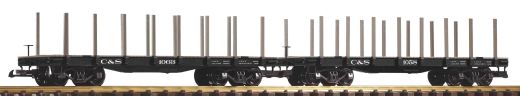 PIKO 38785 G-2er Set G-Flachwg. C&S mit Rungen (Spur G)