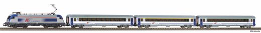 PIKO 57116 Start-Set E-Lok EU 44 + 3 Wg. PKP IC VI (Spur H0)