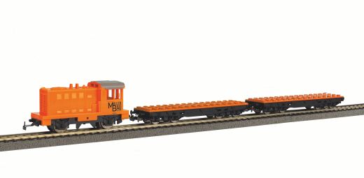 PIKO 57143 S-Set Diesellok mit Klemmbausteinwagen (Spur H0)