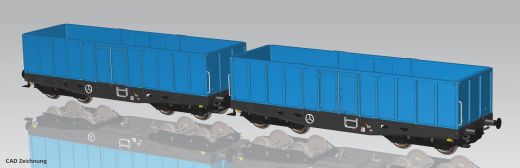 PIKO 58260 2er Set Hochbordwg. 401Zk PKP Cargo VI (Spur H0)