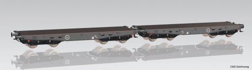 PIKO 58262 2er Set Flachwg. 401Z PKP V (Spur H0)