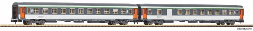 PIKO 94506 N-2er Set Abteilwg. 2.Kl.+ 2.Kl./Gepäck (Spur N)