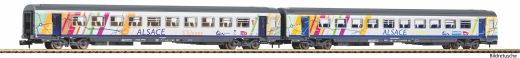 PIKO 94509 N-2er Set Corailwg. ALSACE 1.+2.Kl. SNC (Spur N)