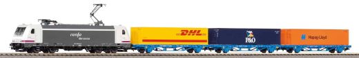 PIKO 96900 S-Set E-Lok TraXX Renfe + 3 Containertr (Spur H0)
