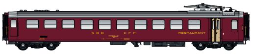 Lemke LS47271AC Speisewagen EW I WR SBB, Ep.I (Spur H0)