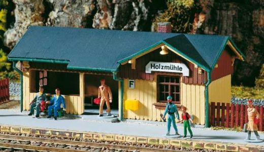 Auhagen 11357 Kleiner Haltepunkt Holzmühle (Spur H0)