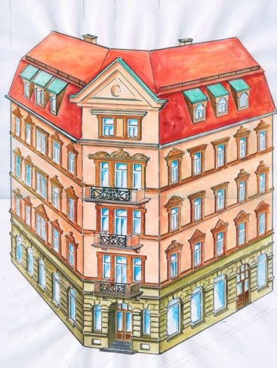 Auhagen 13334 Eckhaus Markt 1 (Spur TT)
