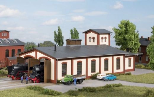 Auhagen 13342 TT Lokschuppen mit Wasserturm (Spur TT)