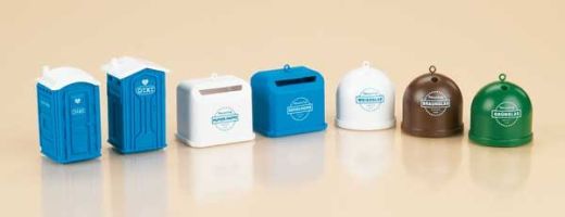 Auhagen 42593 Mobiltoiletten, Recycling-Con