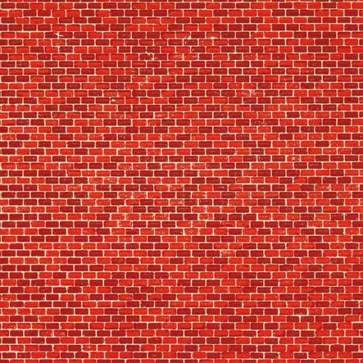 Auhagen 50504 1 Dekorpappe Ziegelmauer rot