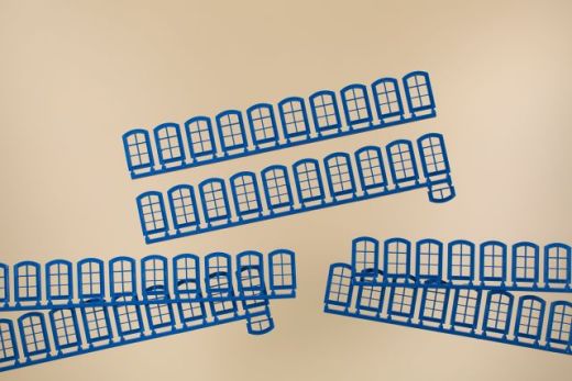 Auhagen 80217 HO Fenster blau (Spur H0)