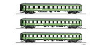 Tillig 1100 Reisezugwg.-set, FLIXTRAIN, E (Spur TT)