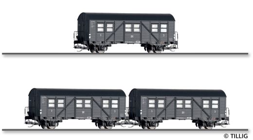 Tillig 1103 Behelfspersonenwg.-set, DRG, (Spur TT)
