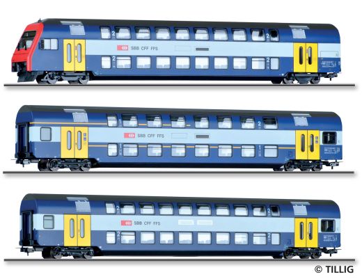 Tillig 70065 Doppelstockwg.-set, SBB, Ep.V (Spur H0)