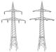 Faller 130898 2 Freileitungsmasten (110 kV) (Spur H0)