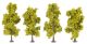 Faller 181579 4 Laubbäume, hellgrün (Spur H0)
